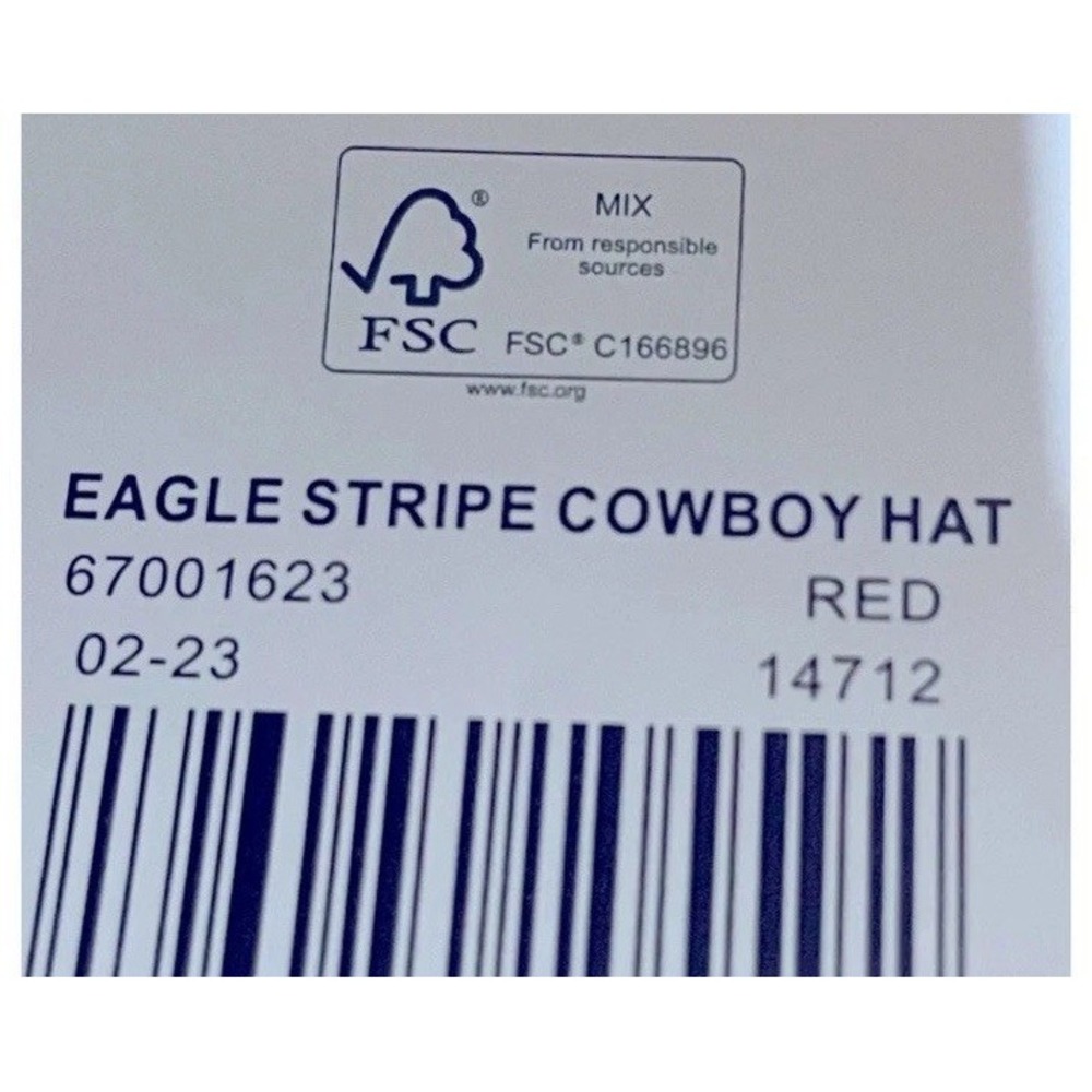 Eagle Stripe Beer Box COWBOY HAT American Flag Carton Novelty Americana New RARE - Picture 7 of 8